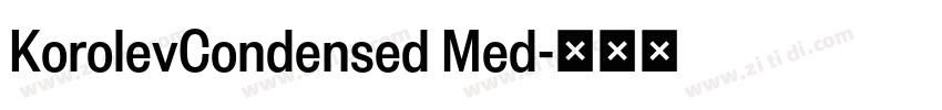 KorolevCondensed Med字体转换